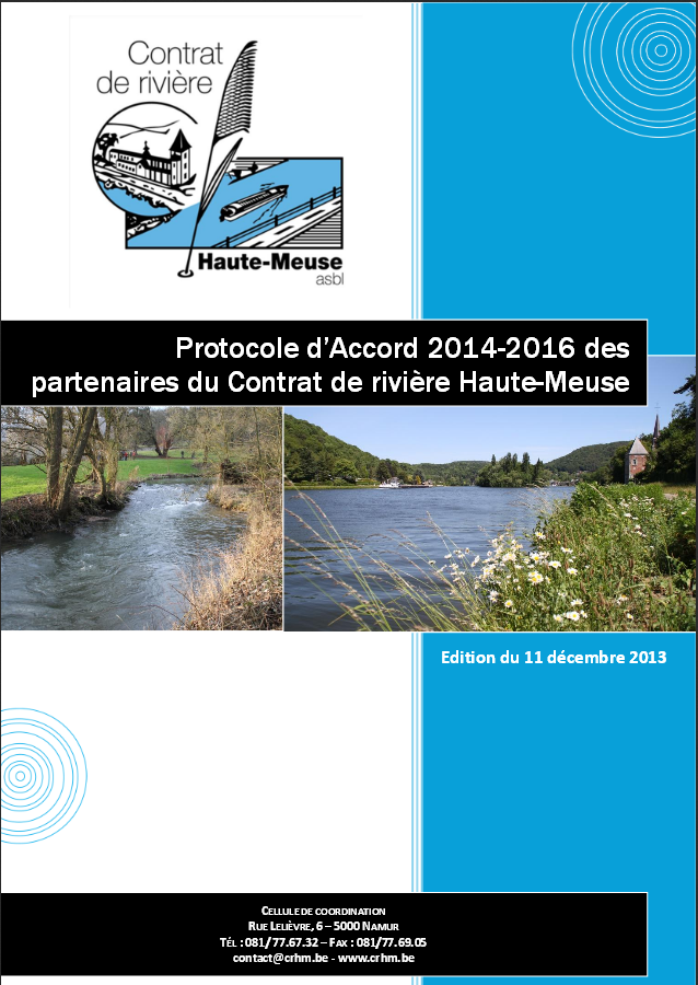 Protocole d’Accord des partenaires du Contrat de rivière Haute-Meuse - 2014/2016